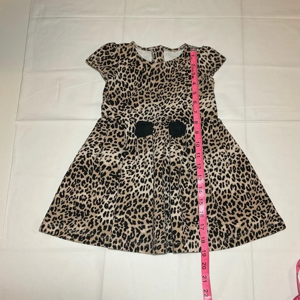 Gymboree Girls 3T Short Sleeve Brown Leopard Animal Print Ponte Dress